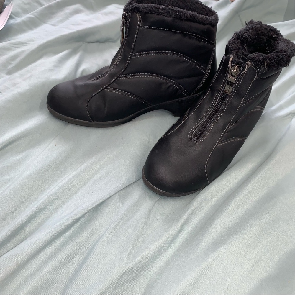 Sporto Zelda2 Black Faux Fur Lined Waterproof  Ankle Boots size 7M - Picture 2 of 12